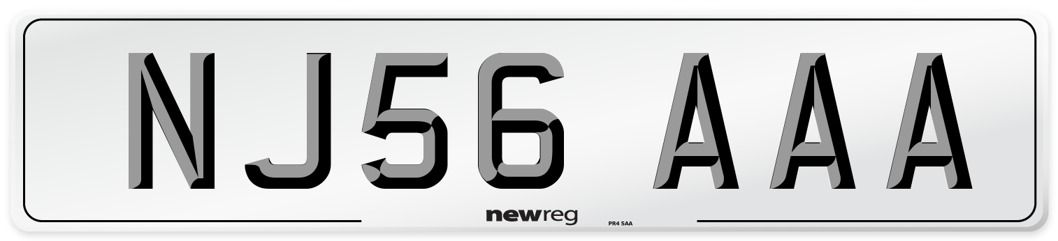NJ56 AAA Number Plate from New Reg